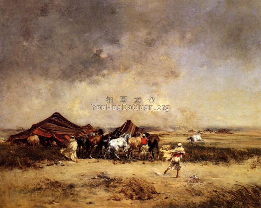 Arab Encampment - 维克多·皮埃尔·休格特